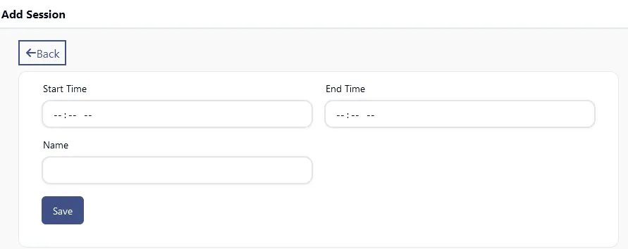 Provide TDP session details